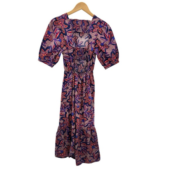 NWT Evereve Noelle Open Back Cut Outdoor Floral Print Maxi Dress Women's Size XS - Picture 6 of 11